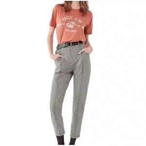 URBAN OUTFITTERS Silence + Noise High Rise Gingham Check Tapered Pants | Sz 2